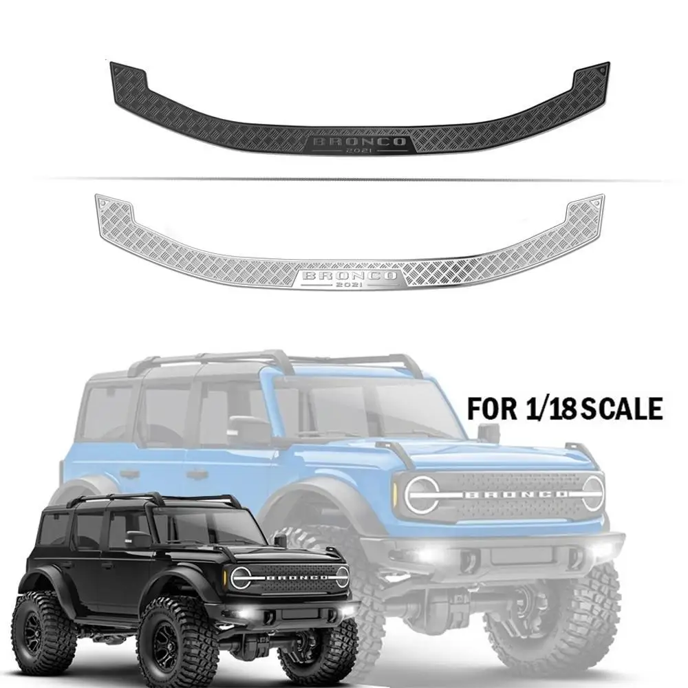 Front Bumper Anti Slide Decorative Sheet/stainless Steel Car Shell Metal Protective Sheet For 1/18 Traxxas Trx-4m Bronco Trx4m