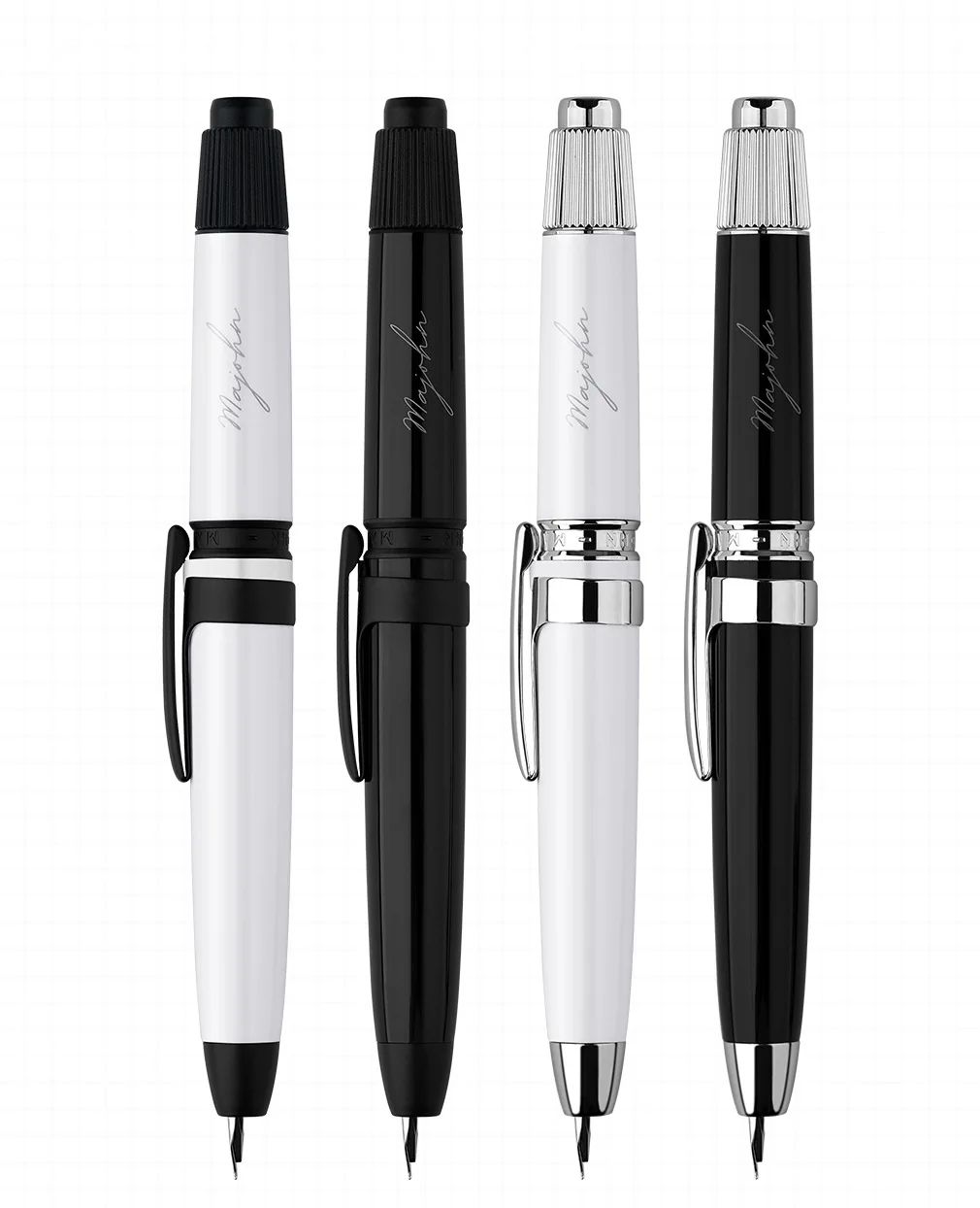 NEW MAJOHN A3 Press Rotate Fountain Pen Retractable Extra Fine Nib 0.4mm Ink Writing Pen School Office Stationery Supplies