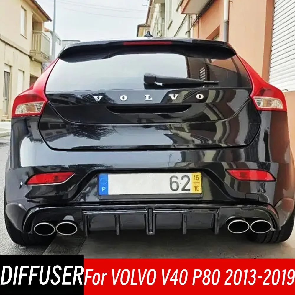 

For 2013-2019 VOLVO V40 P80 Bodykit Car Rear Bumper With LED Lights Diffuser Splitter Spoiler Exterior Tuning Accessories Part