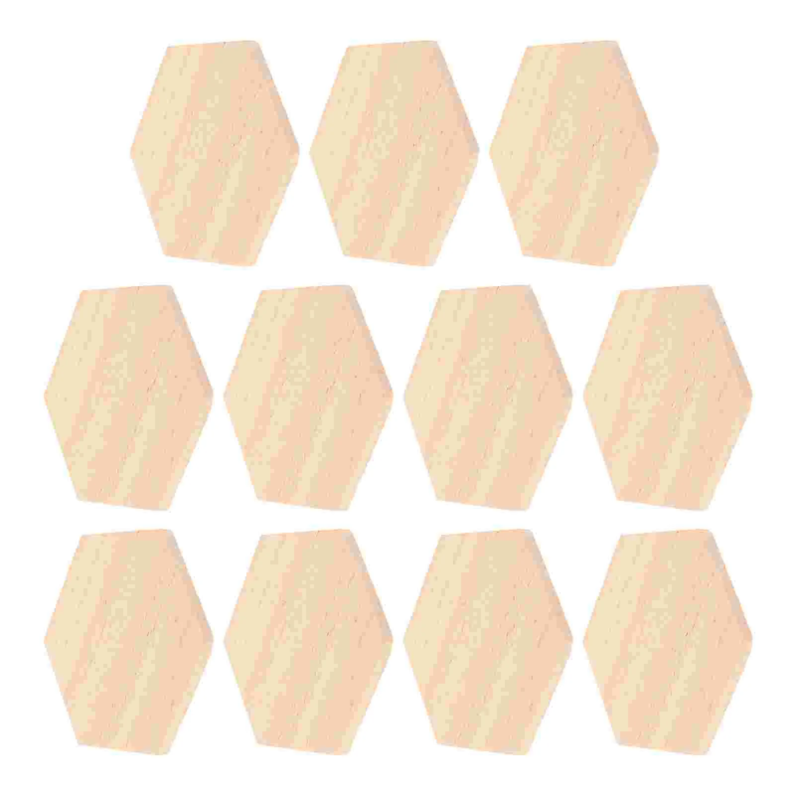 

25 Pcs/Pack Blank Coaster Hexagon Craft Wood Discs Tree Bark Slices Decorative Label