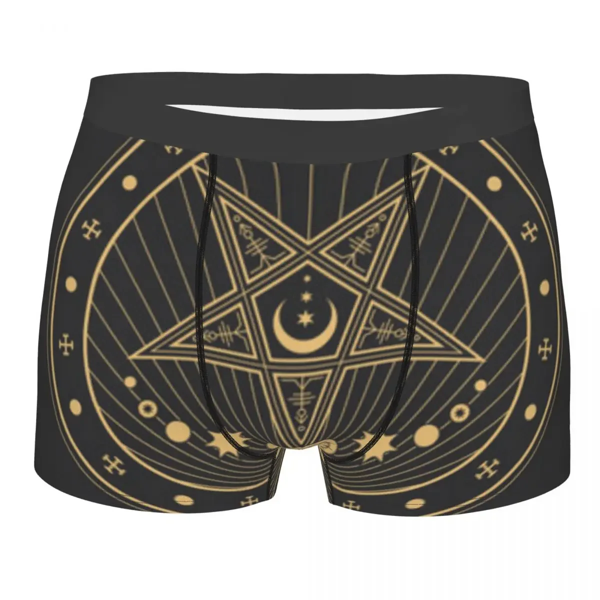 Boxershorts Men Comforable Panties Set Pentagram Esoteric Circle Underwear Man Boxer