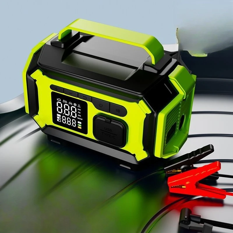 

Cross-border vehicle emergency start power supply equipped with air pump integrated machine ignition artifact