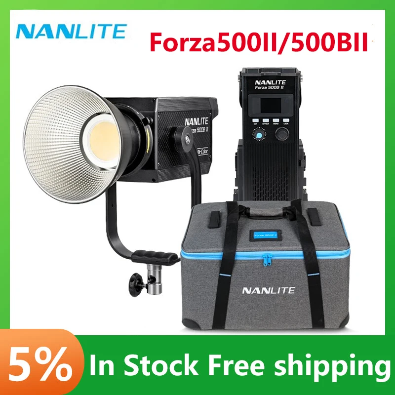 Nanlite Forza 500 II  500B II 300 II  300B II 5600K Daylight Forza 500B II Bi-Color LED Light Bowens Mount for Studio & Film