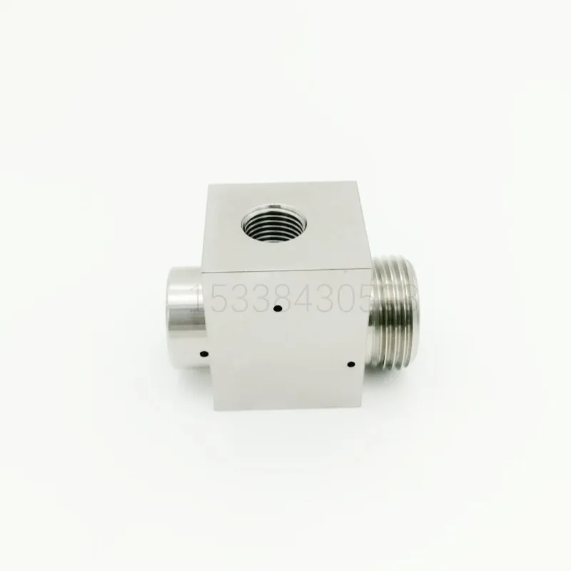 Water jet accessories Five-axis valve body Water cutting machine Square inlet and outlet valve Water switch 11335