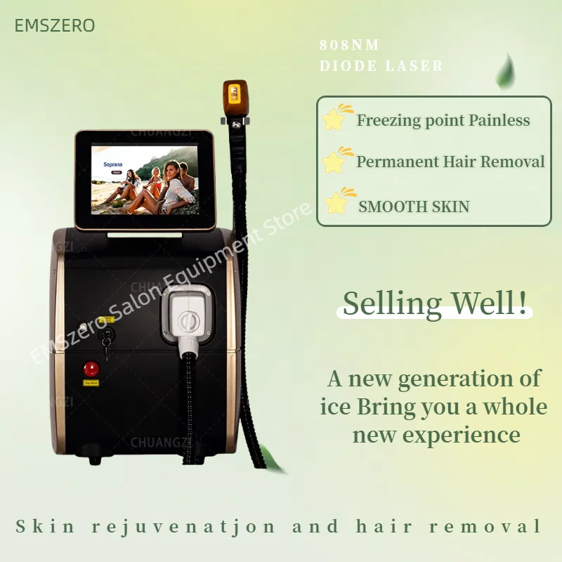 

2025 Professional Diode Ice Titanium Laser Body Hair Removal Machine Portable 808 755 Alexandrite Device 3 waves IPL Permanent