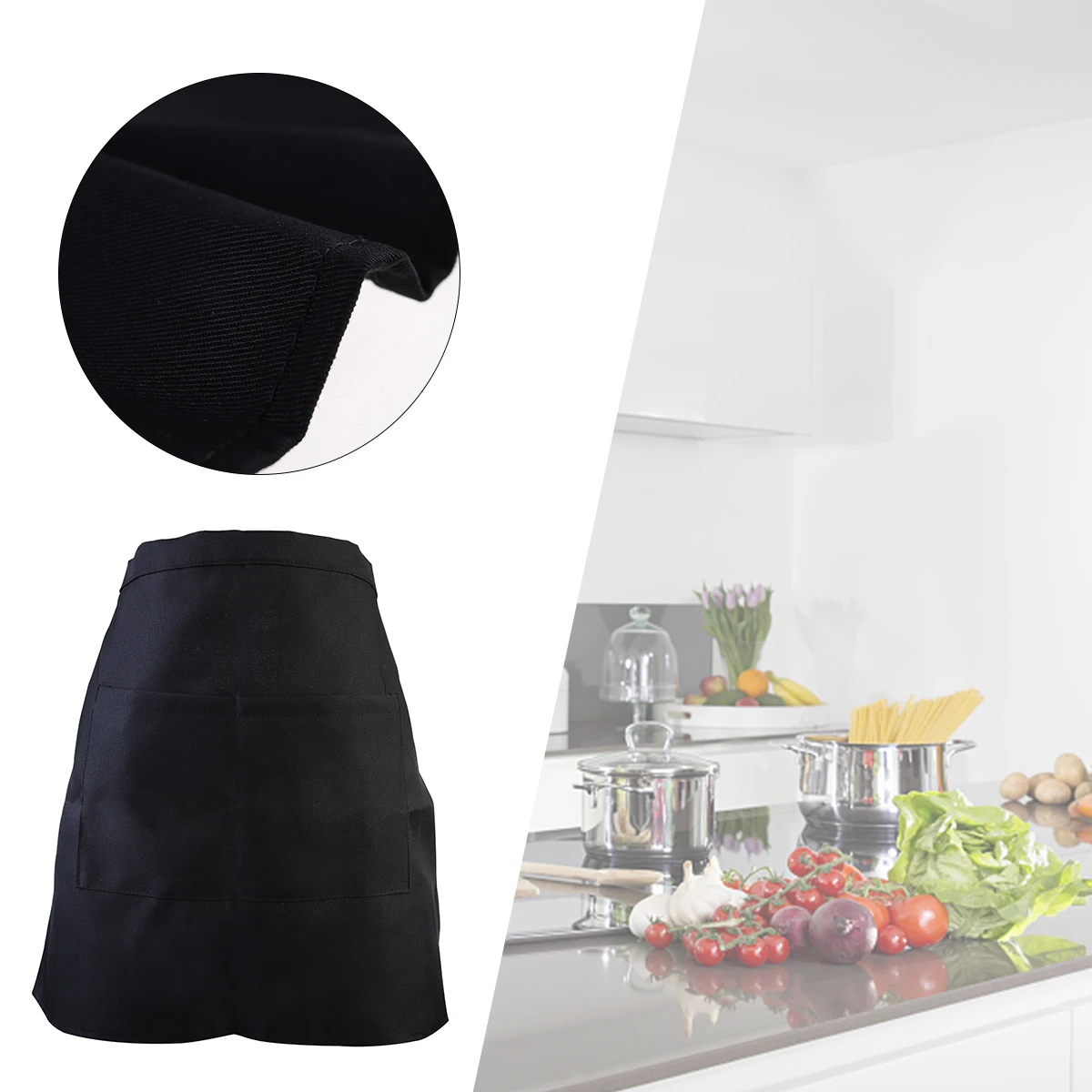 

Short Waist Apron Men Women Unisex Design With Pocket Shrink Proof Easy Care Ideal For Restaurants Hotels Cafes Catering