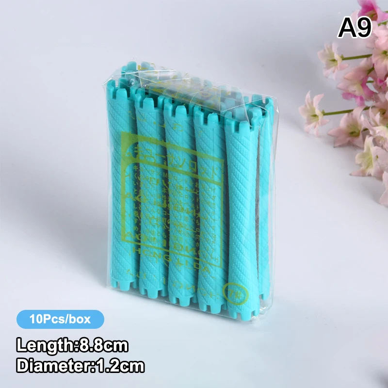 10Pcs Heatless Hair Roller Sticks Spiral Curlers DIY Hair Styling Tool For Long Lasting Curls