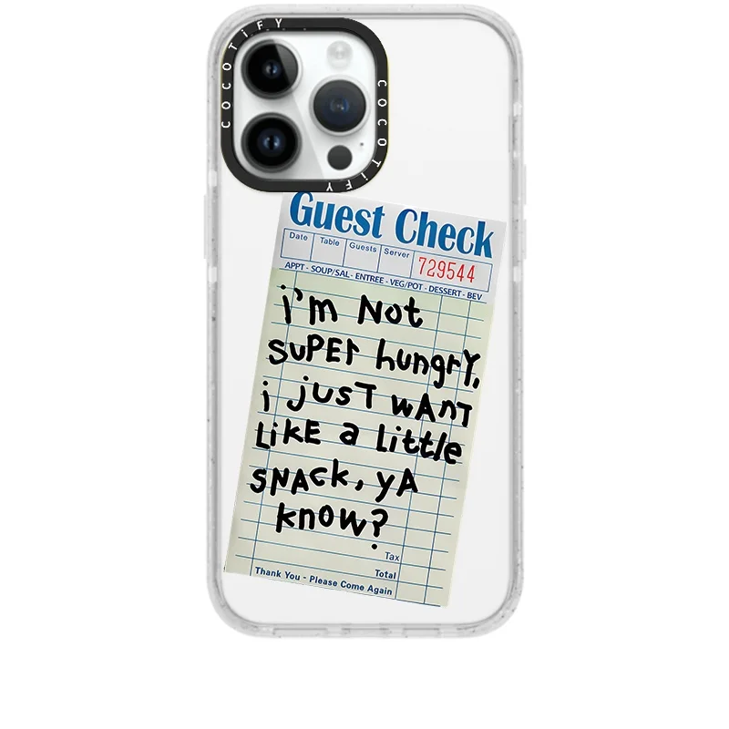 

Food bill Guest Check Phone case for IPhone 12 13 14 15 16 Pro Max plus 16pro 16PLUS Soft silicone back Cover Funda