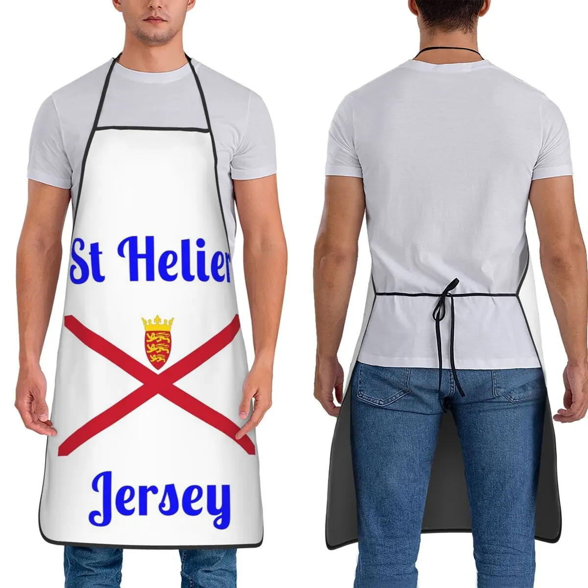 

Джерси St Helier - стильные фартуки с принтами, фартуки для шеф-повара, кулинарии, кухни, нагрудник без рукавов, кухонный фартук для уборки для женщин и мужчин