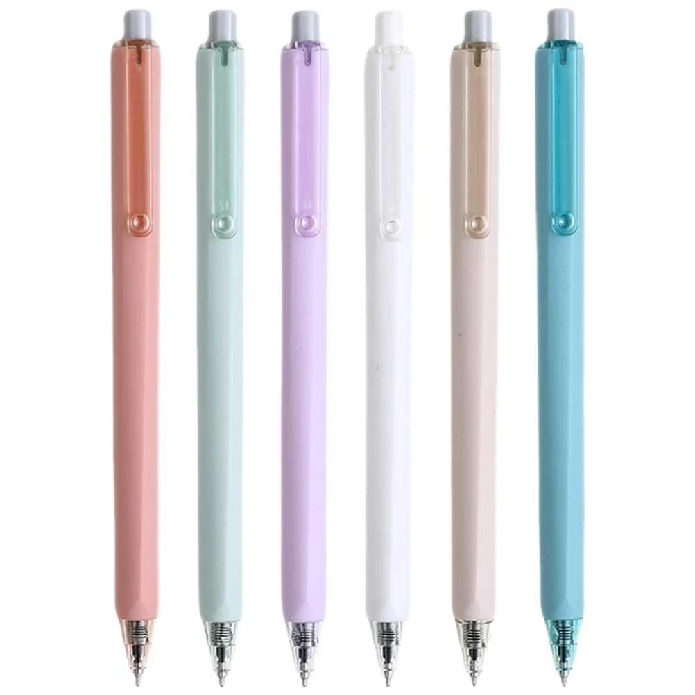 6 قطعة قلم حبر جل نمط جديد الصحافة أقلام الكتابة للطلاب مكتب المعلمين الزخرفية متعددة الوظائف التوقيع #5