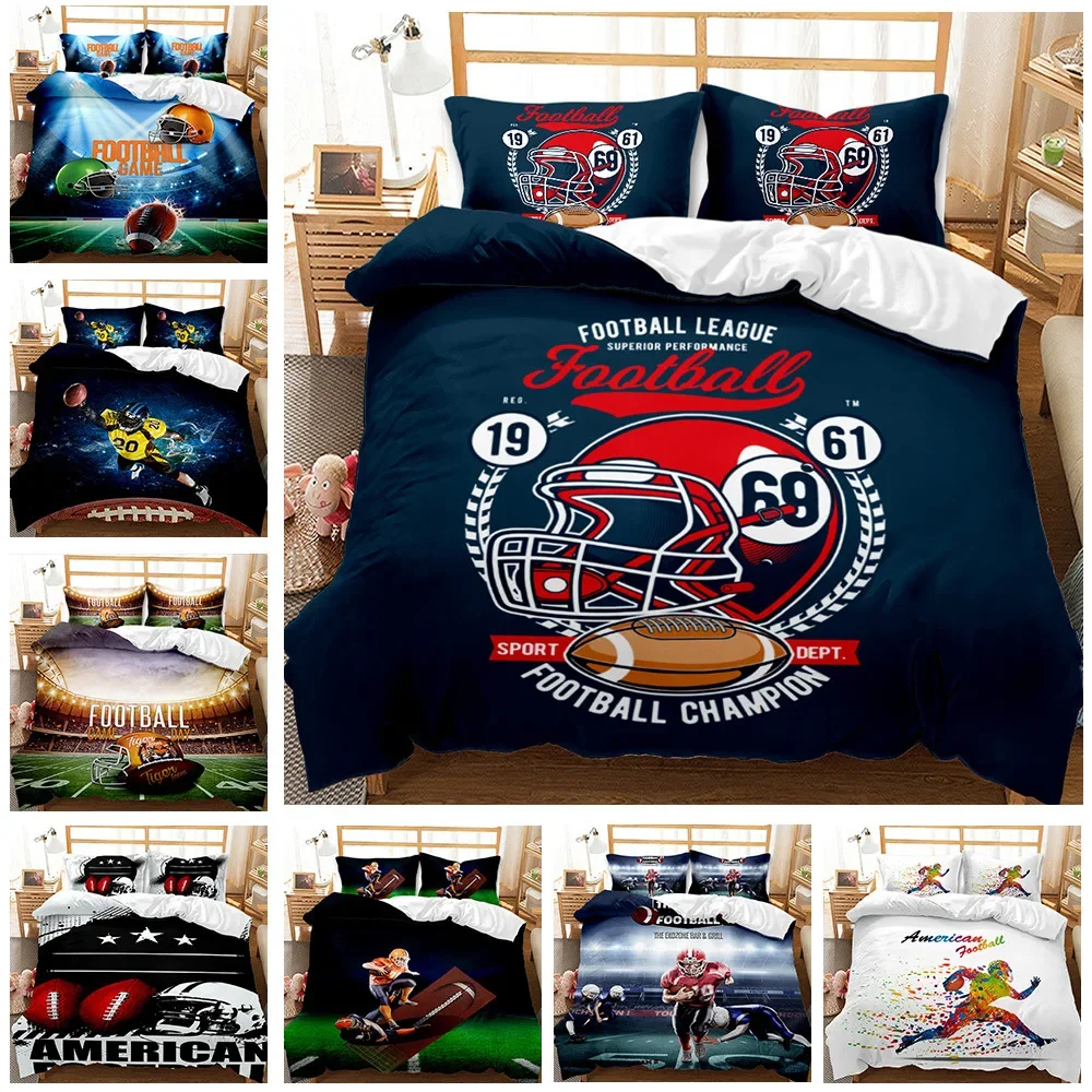 

Sport Rugby 3D Print Comforter Bedding Set Cartoon Scenery Adult Europe Queen Twin Single Size Duvet Cover Set Pillowcase Luxury