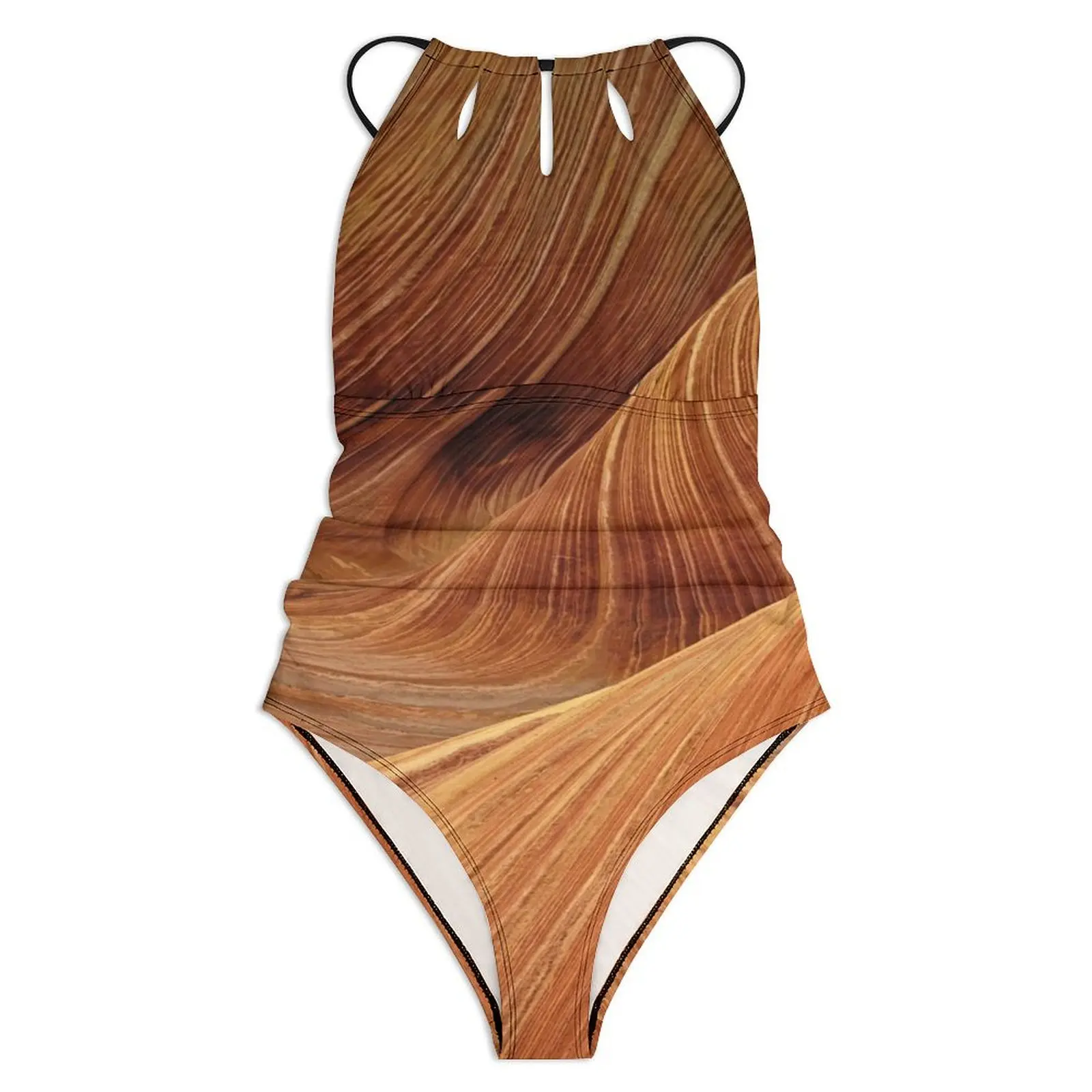Desert Sands Swimsuit Sahara Print One Piece Swimwear Push Up Fashion Monokini Sexy Holiday Surf Graphic Swimsuits