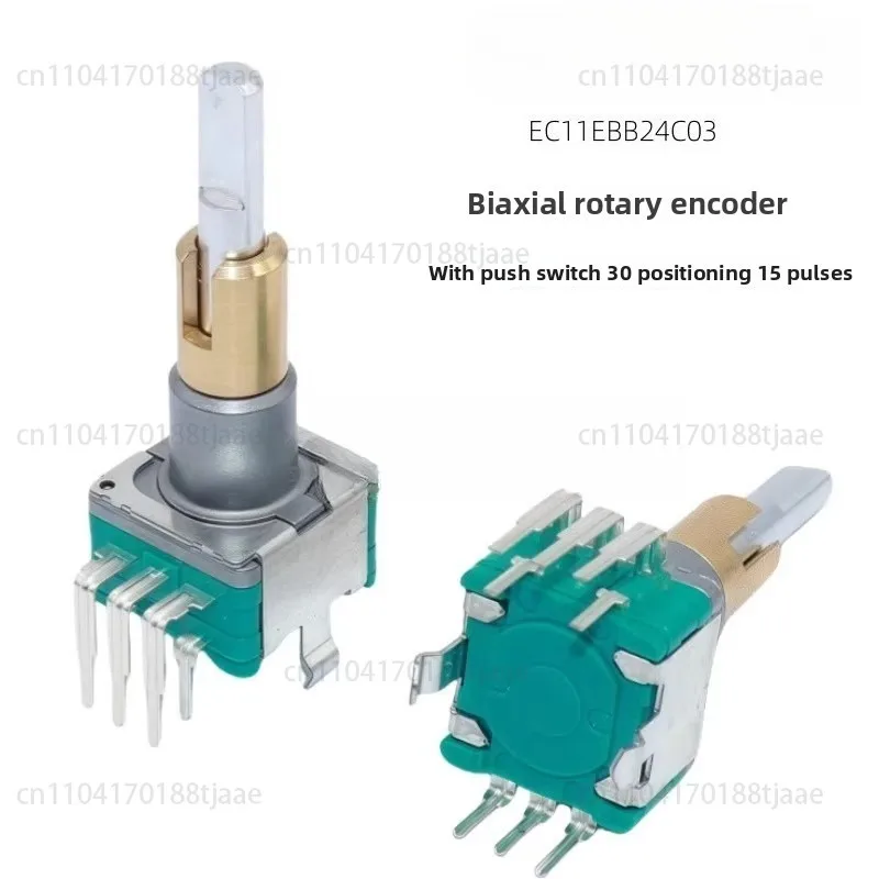 

Оригинальный двухосевой поворотный энкодер E-C11E-B-B24C03 с нажимным переключателем, 30 позиционирования, 15 импульсов, 1 шт.