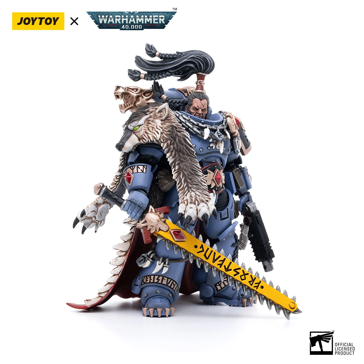 JOYTOY Warhammer 40K 1/18 Action Figure Space Wolves Ragnar Blackmane Modello Militare Anime