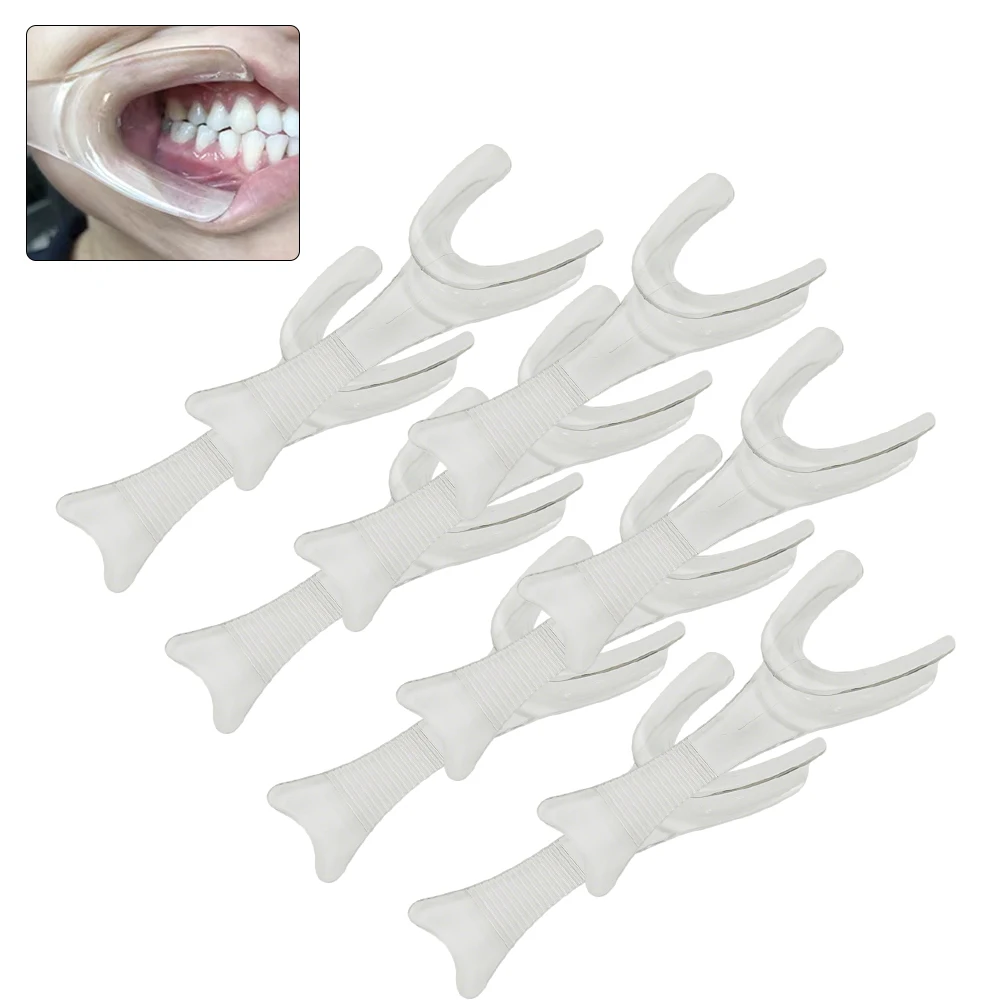 Dental Lip and Cheek Retractor Set 10 Pack Transparent Y Shape Disposable Mouth Openers for Teeth Examination