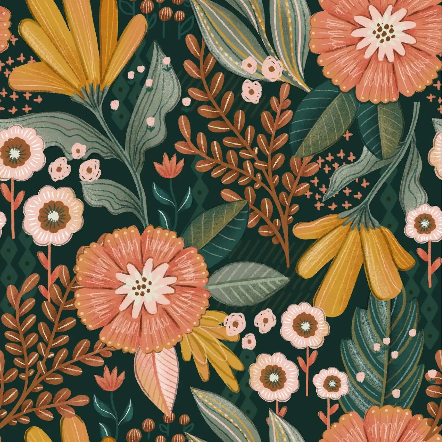 

Boho Wallpaper Peel and Stick Floral Removable Contact Paper Vinyl Flower Self-Adhesive Wall Paper for Bathroom Bedroom Cabinets