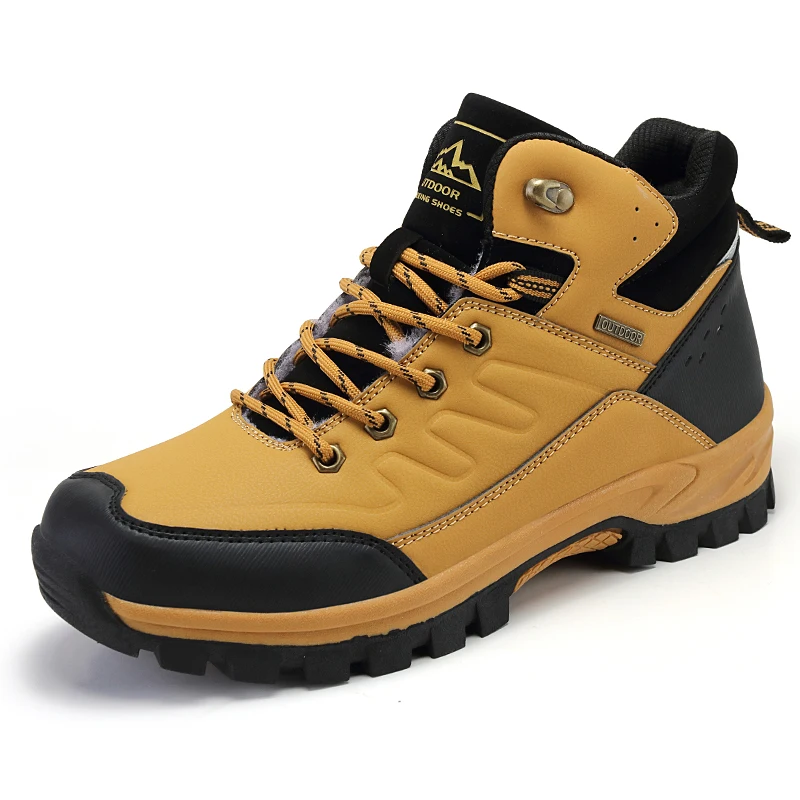 

Men Hiking Shoes Outdoor Lace-up Anti-slip Wear-resistant Ankle Boots Men High-top Boots Men Breathable Casual Sports Shoes Men