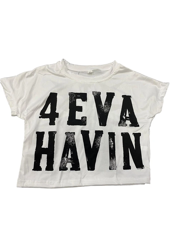 

Streetwear Sports Round Neck Short Sleeve T-Shirt Hip Hop Oversized Letter Sweatshirt Casual Long Sleeve Top Y2k Clothing