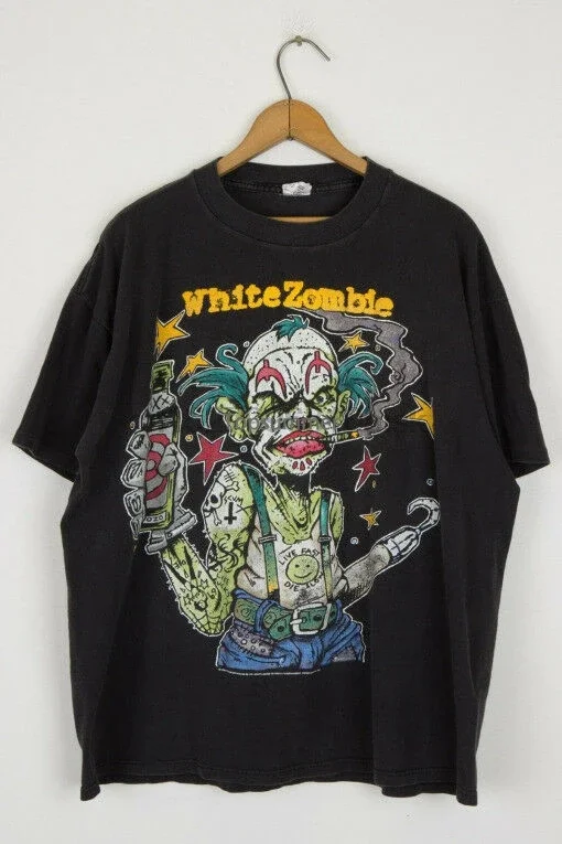 

White Zombie Freaks Concert Tour Graphic T-Shirt Rob Zombie Vintage Rare