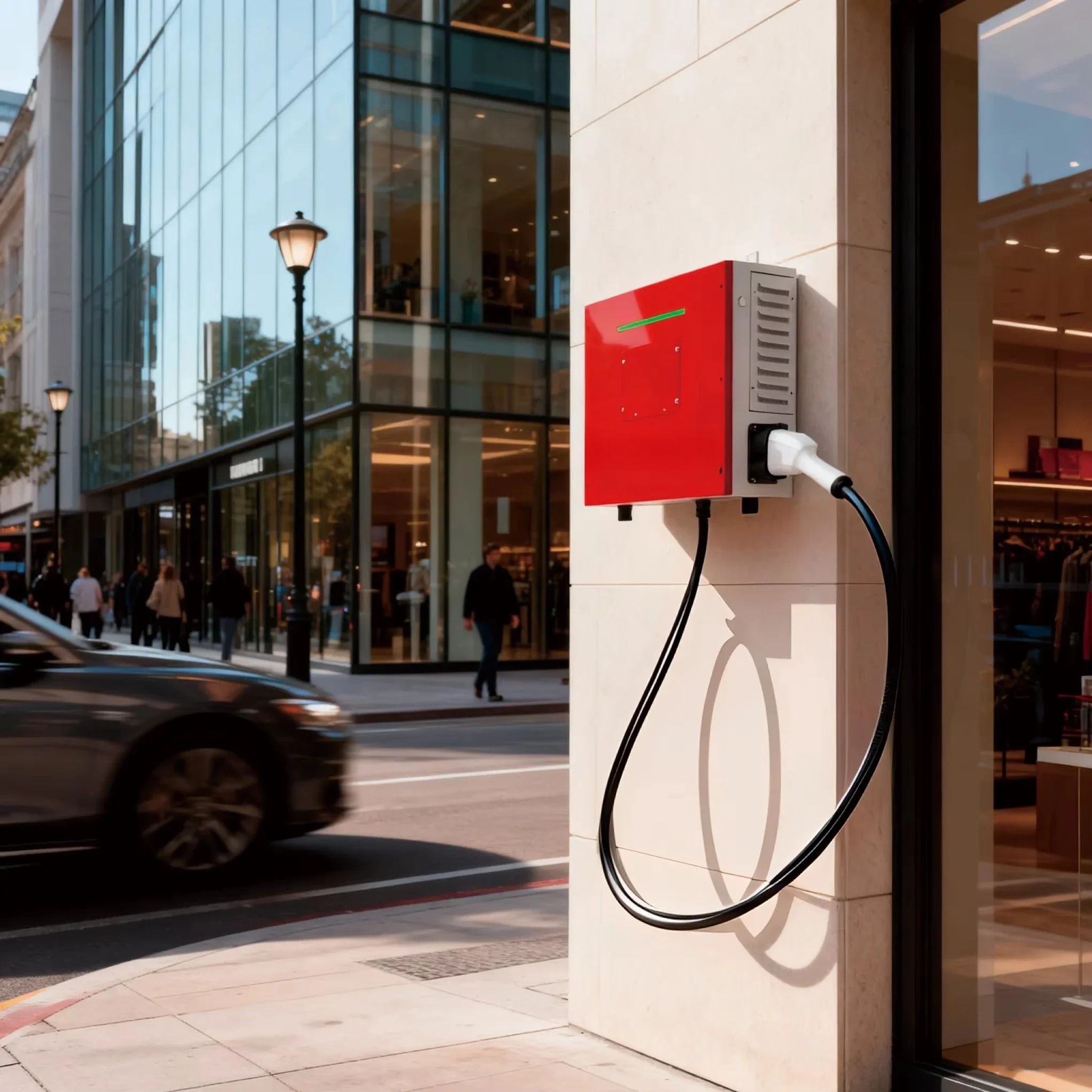 Wall-Mounted 20-40KW New Electric Car Charger 3 Phase DC EV Charging Pile OCPP CCS/CHAdeMO/GBT Interfaces High