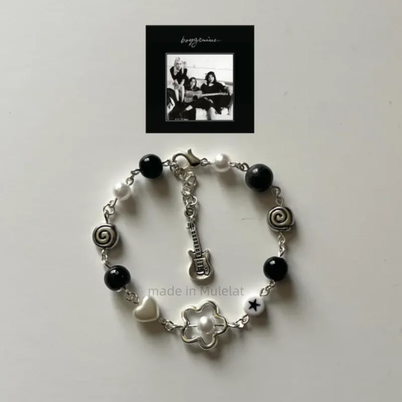 Handmade boygenius/the record album inspired bracelet Beaded accessories | Minimalist jewellery | Star charm beads | Gift idea