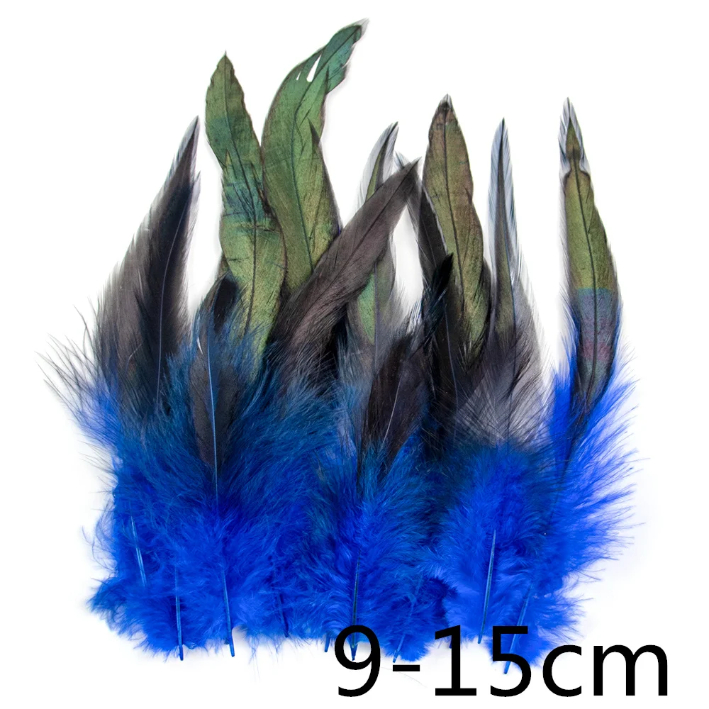 20 sztuk Royal blue ogon bażanta gęsie pióra strusie kogut Plumas dla Fly Tie materiał rzemiosła imprezowe biżuteria dekoracyjna