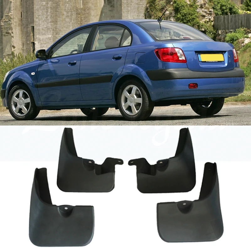 Car Mud Flaps For Kia Rio 2006 - 2011 New Pride 4-Door Sedan Mudflaps Splash Guards Mud Flap Mudguards Fender 2007 2008 2009