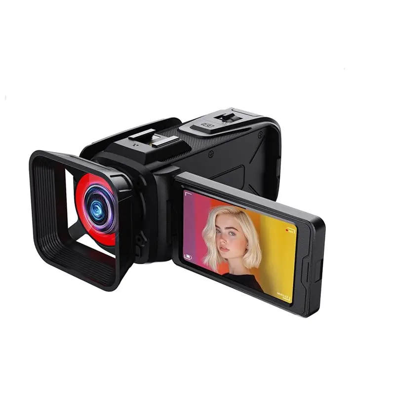 

Видеокамера с Wi-Fi, 4K, 64 МП, 18-кратный цифровой зум, встроенный перезаряжаемый аккумулятор 2500 мАч