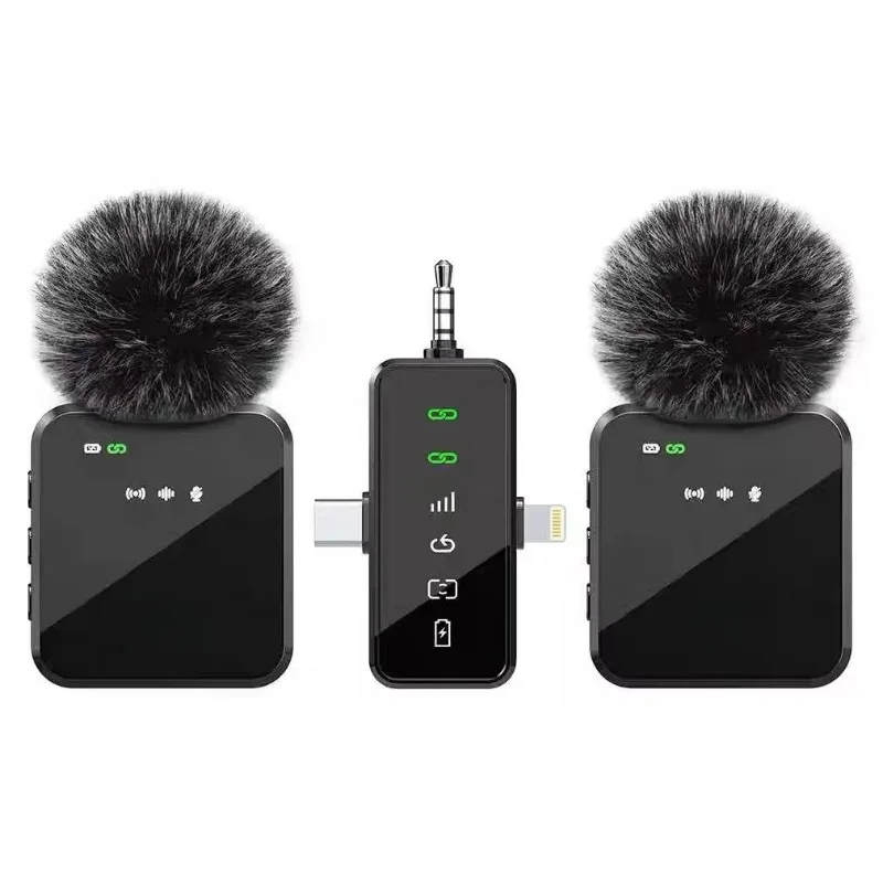 

Wireless for Lavalier Microphone 3 In1 Design For phone computer Camera Perfect Recording Interviews 2.4g for Lavalier radio