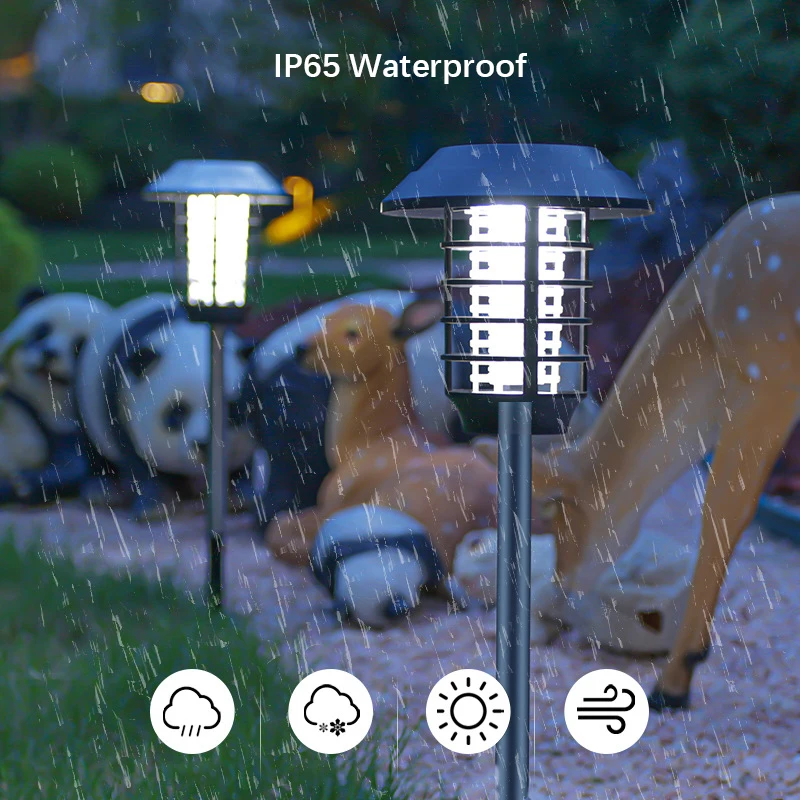 8LED Solar Lights Outdoor,Insect Killer Mosquito Lamp,3 IN 1 Security and Waterproof Lighting for Yard,Patio,Garden,Landscape