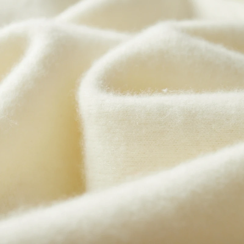 Winter Thick Men's Contrasting Hoodie 100% Pure Cashmere Knitted Sweater Casual Zipper Hooded Cardigan Air Layer Men's Clothing