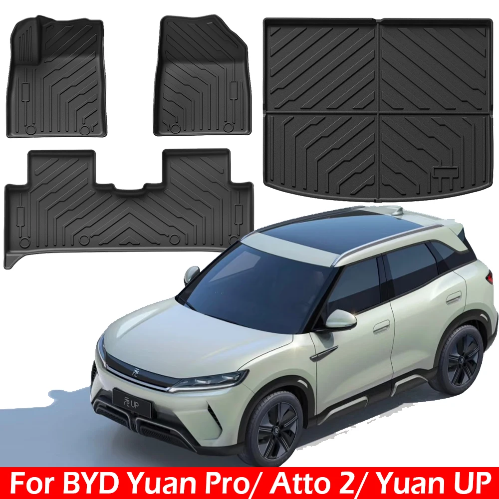 

TPE Floor Mats For BYD Yuan Pro/ Atto 2/ Yuan UP 2024 2025 2026 All Weather Protector Waterproof Floor Liners Trunk Mat