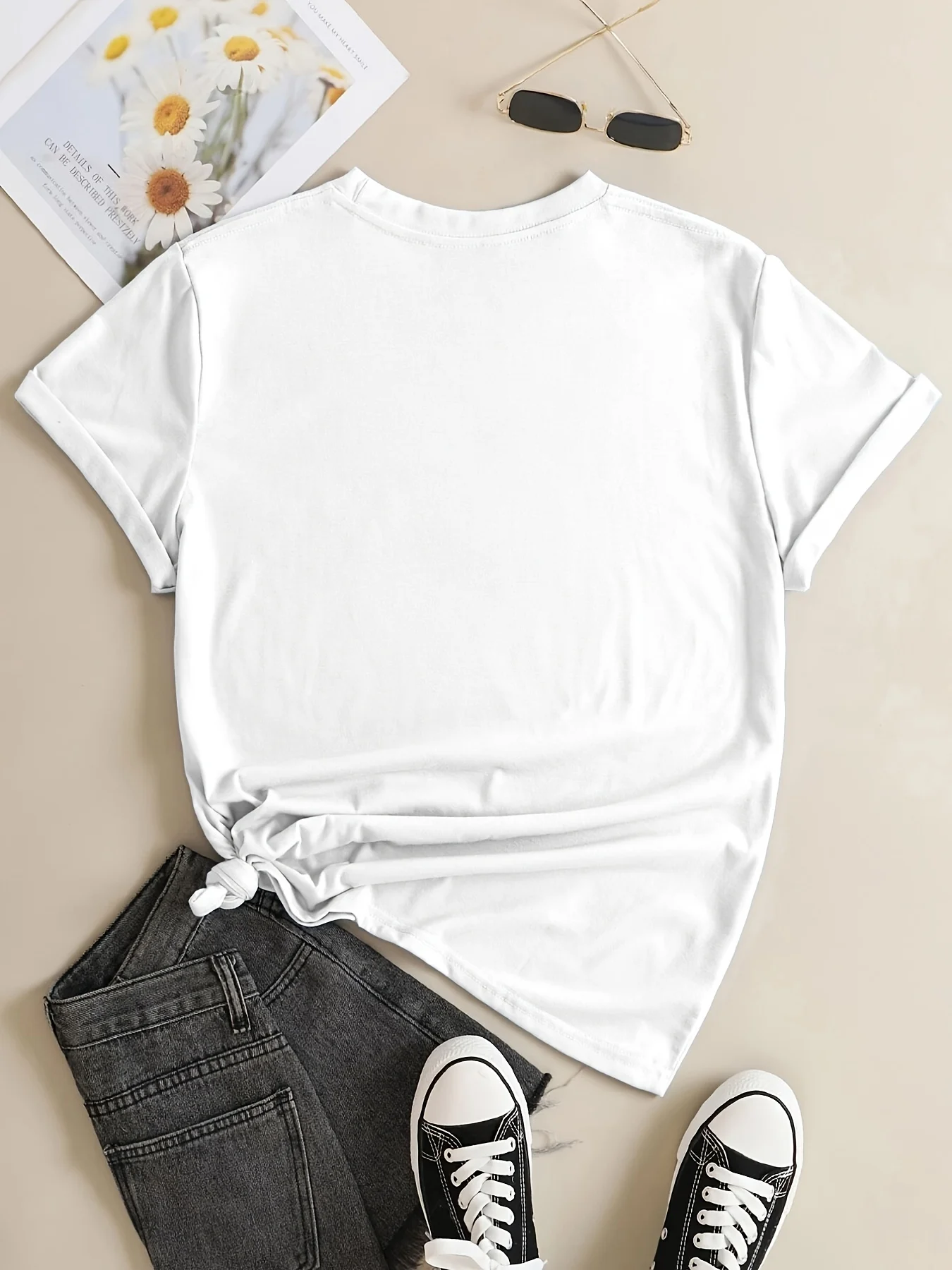 Grande taille nous nageons ensemble t-shirt de professeur, T-Shirt col rond décontracté pour femmes0XL-4XL