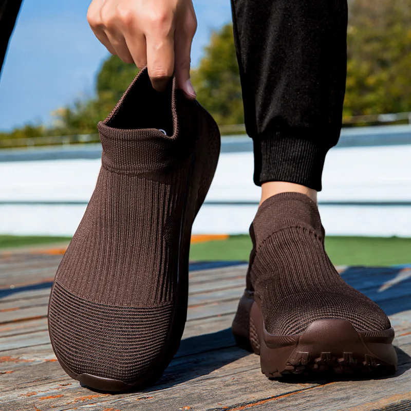 

Мужские дышащие кроссовки на шнуровке из ткани Fly-Woven большого размера, повседневные, для бега, теплые, спортивные.