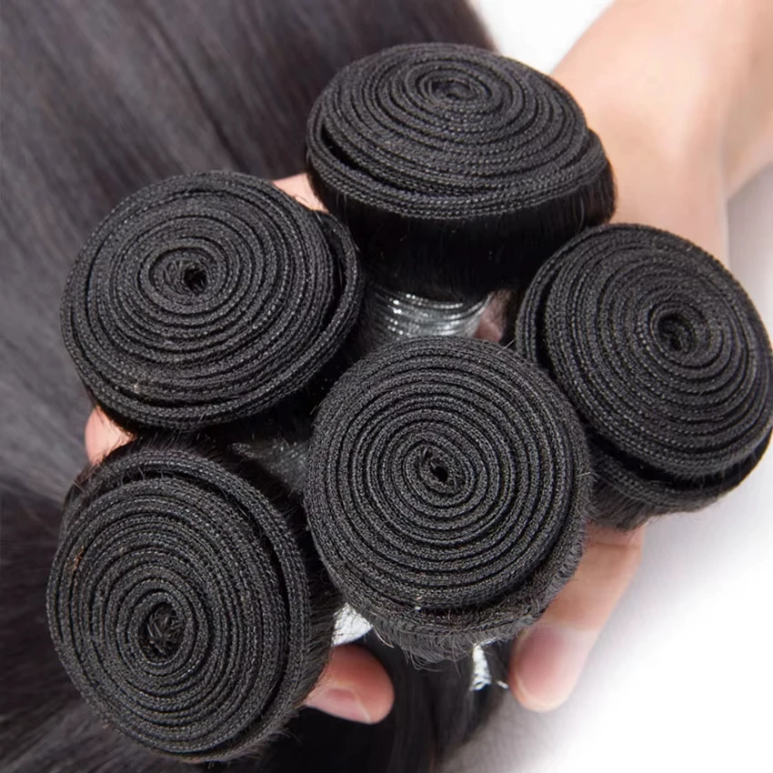 YKB العظام مستقيم الهندي نسج على شكل شعر إنسان حزم الطبيعي الأسود 1/3/4 قطعة 100% الشعر البشري غير المجهزة حزمة ريمي ملحقات الخام