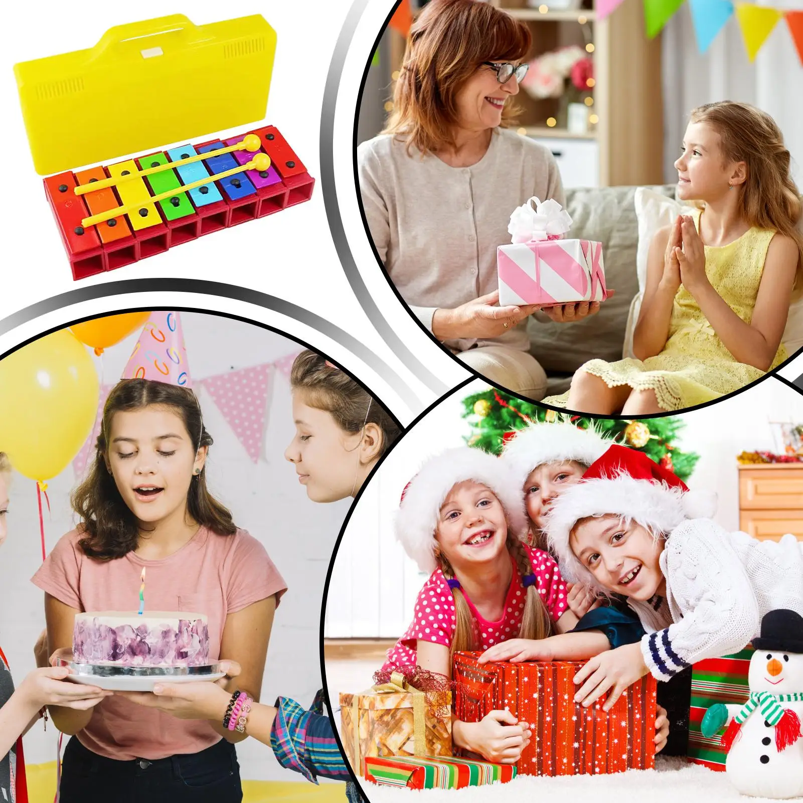 غلوكنسبيل إكسيليفون مفاتيح معدنية قرع اللعب إكسيليفون ضبطت الموسيقى وسائل تعليمية للشباب الفتيات طفل الفصول الدراسية المدرسة #1