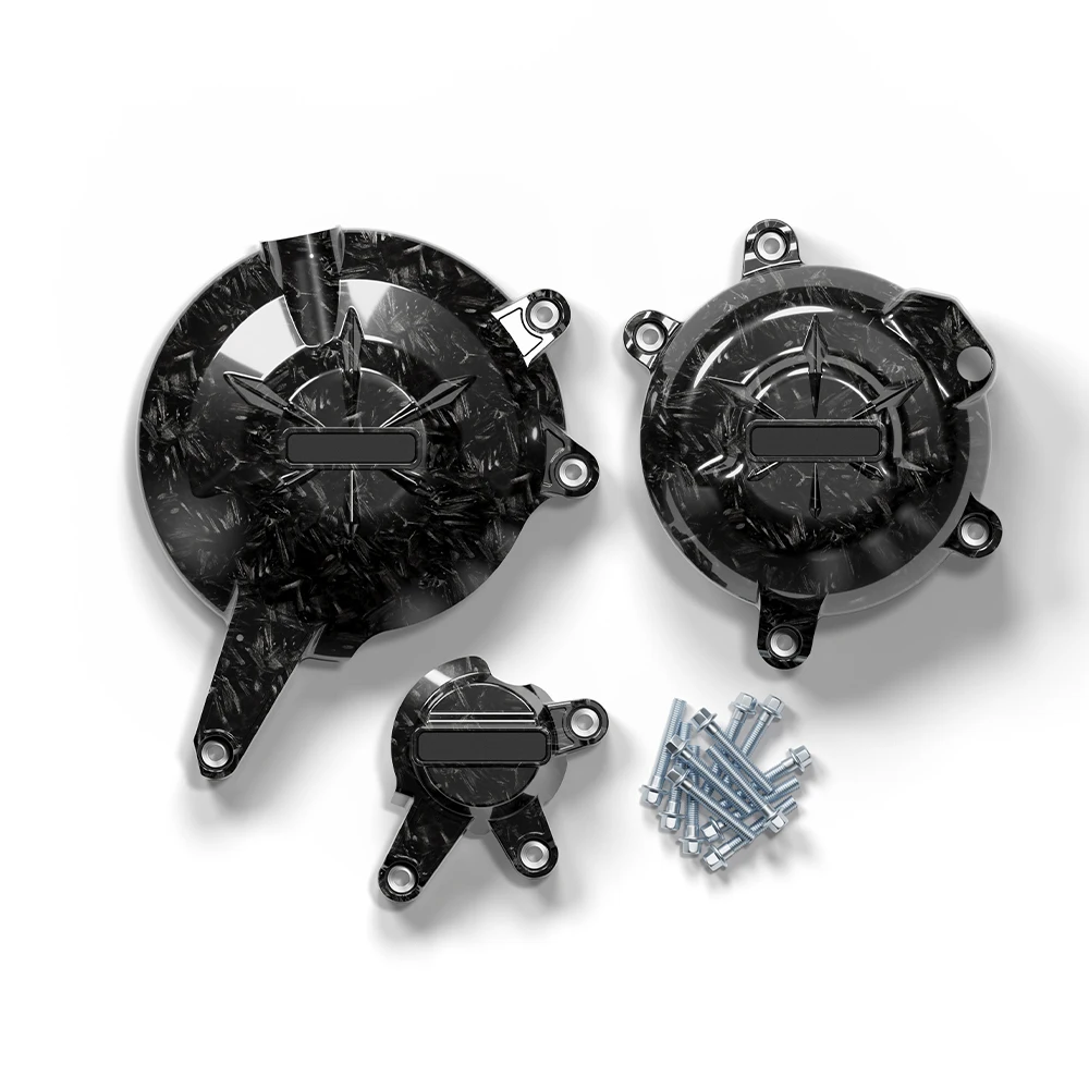 Engine Cover Guard Protection Set For ER6f 2006-2016 & ER6n 2006-2016 Alternator Clutch Pulse Cover Secondary Engine Cover