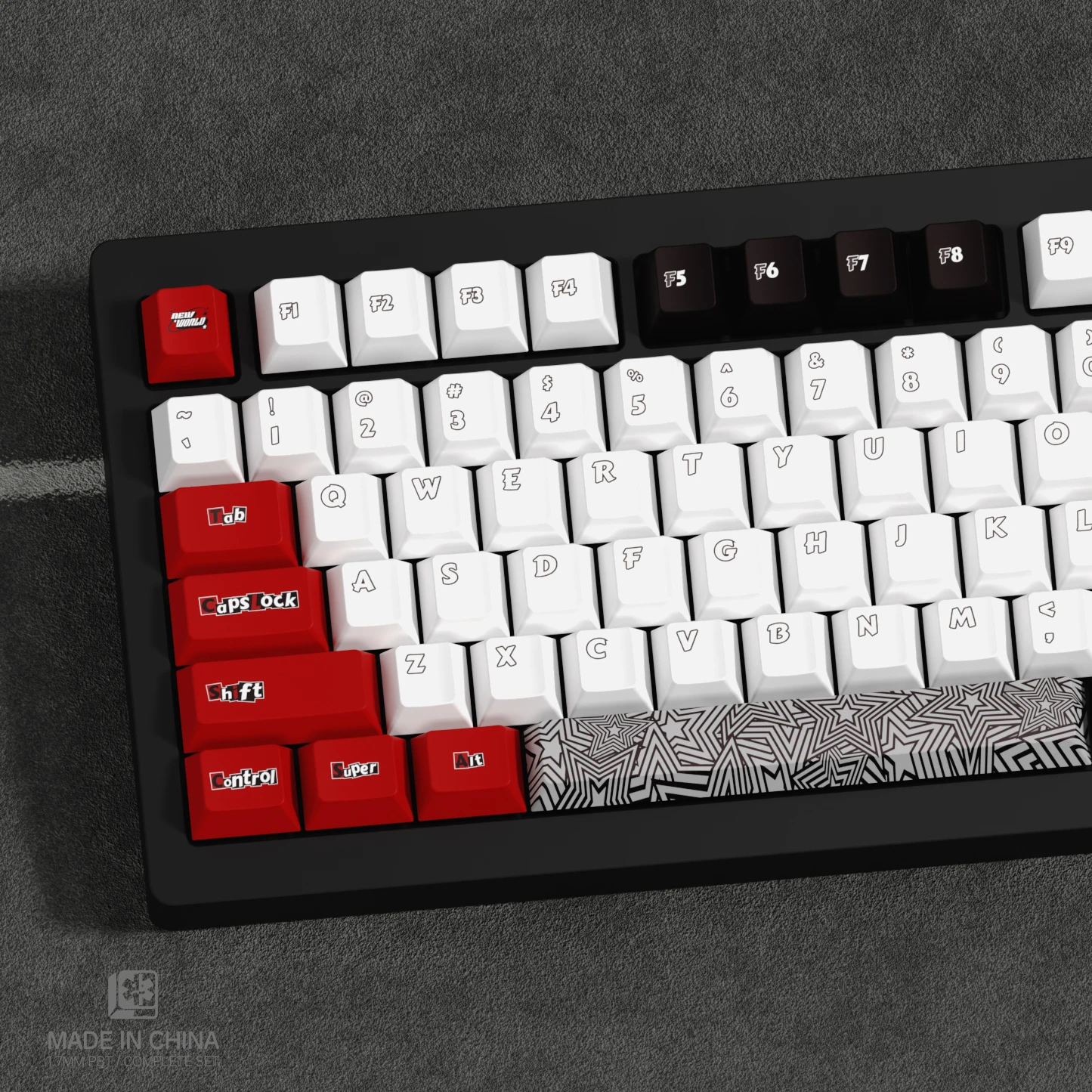 

Наклейка на клавиатуру, игровая тема, вишневый колпачок, Pbt, сублимационный, красный, черный, макет Алисы, колпачок Ansi/Iso