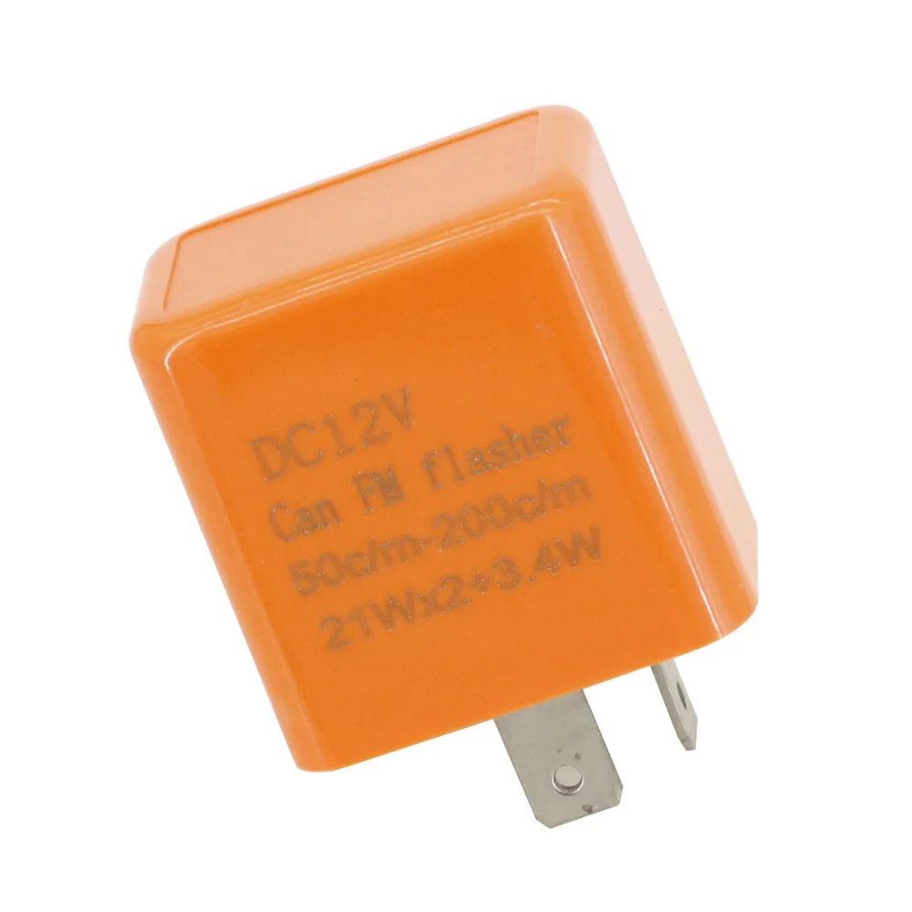 1 PCS 2 Pin 12V Orange Buzzer Flasher Circuit-proof turn signal controller Motorcycle flasher relay