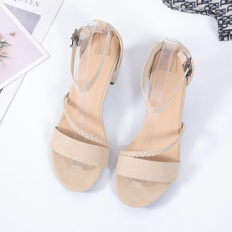 Shoes for Women High Heels 2024 New Fairy Style Fashion Low Heel Plus Size Open Toe Platform Luxury Sandals Women Sandalias