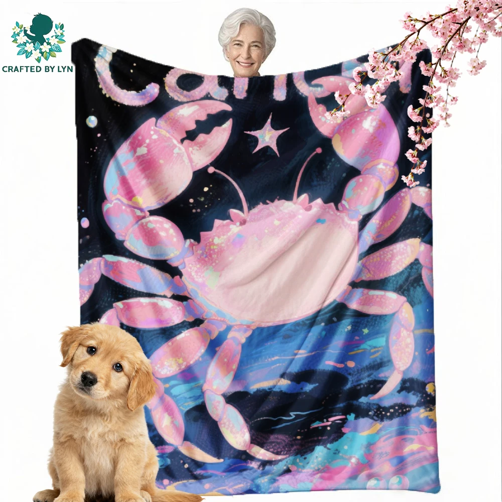 

Flannel | Flowers,Animal,Constellation| Room Decor Blanket, Camping Stuff,Festive Gift Selectio | Soft and delicate | Keep warm