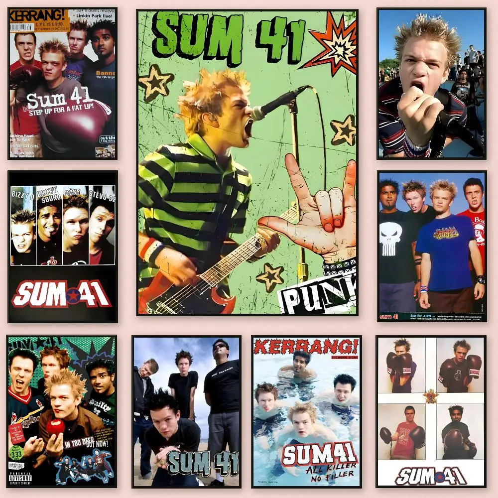 Pop-Punk Band Sum 41 Poster Series HD Wall Living Room Home Decor Gift