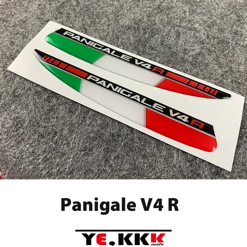 For DUCATI Panigale V4 R 2018 2019 2020 2021 2022 Winglets Air Deflector Sticker Decal Epoxy 3D Three-dimensional Logo