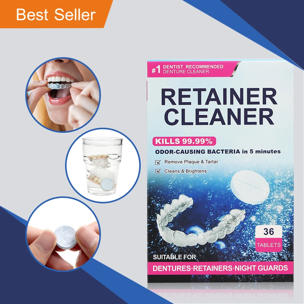 

108 таблетки для чистки зубных протезов, инструменты для мытья устранения бактерий, неприятные запахи, обесцвечивания, пятен, налета, новая упаковка, ортодонтическая