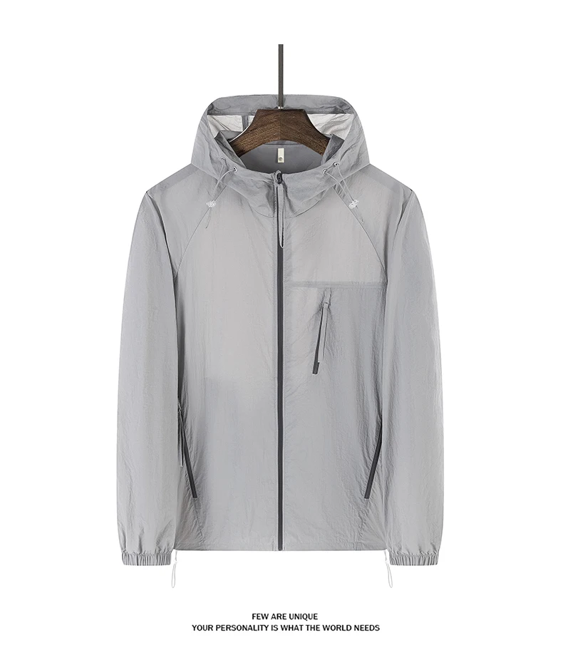 LNGXO Sommer-Windjacke für Herren und Damen, leichte Sonnenschutzjacke, Unisex, Camping, Klettern, Wandern, Outdoor, wasserdichter Mantel – Detail 16