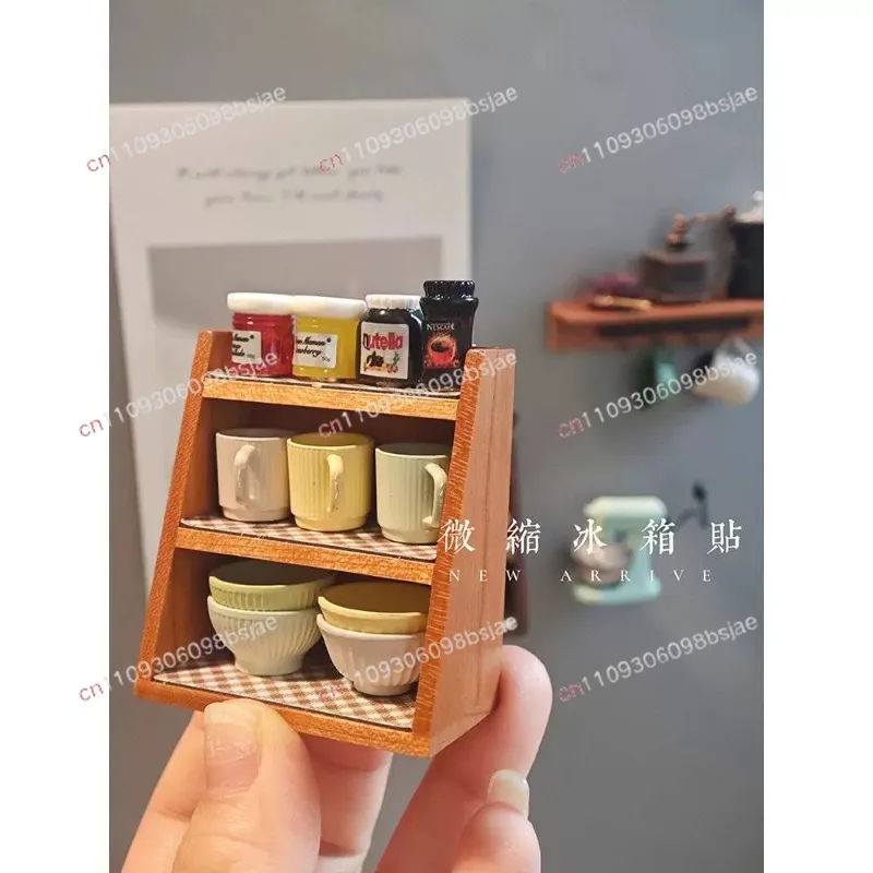 Miniature world refrigerator magnet creative magnetic sticker personalized small item coffee pendulum setting cabinet X165