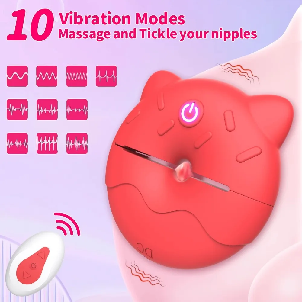 Donut Series-Electric Nipple Clamp 10 Vibration Modes Massage Itchy Nipple Vibrator Couple Toy Stimulation SM Masturbator