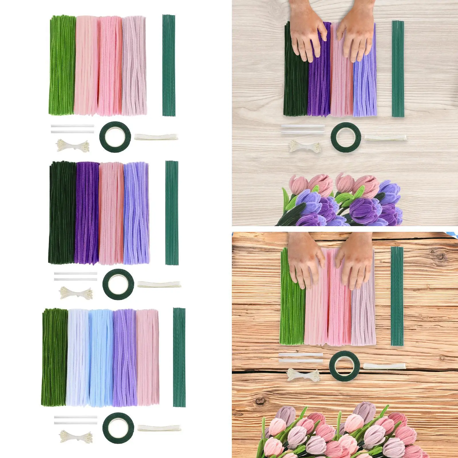 Pipe Cleaners Craft Accessories Chenille Stems DIY Bouquet Supplies for Mother Day Festival Celebrations Birthday Wedding view 5