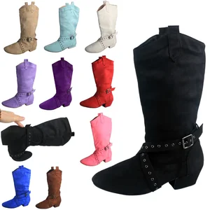 Personalisierte Fersenpraxisstiefel halbe Stiefel Tanzstiefel weiche Wildlederstiefel 12 Hauptverkaufssprung tanzen - №4