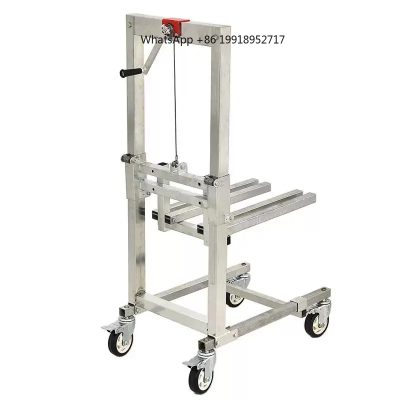 Loading Artifact Lifting Handling Stacker Forklift Lift Portable  Folding Retractable Trolley Bearing 60Kg Adjustable Hand Cart